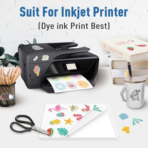 A4 Self Adhesive Sticker Paper White Matte Vinyl Waterproof for Inkjet Printers - Afbeelding 2 van 20