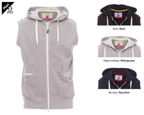 Gilet smanicato maglia in felpa con cappuccio uomo | eBay