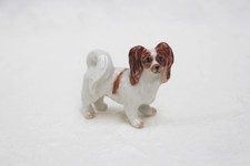 Miniature Papillon Dog Animal Figurine Cerami...