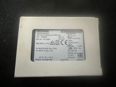 NEW Allen Bradley 1734-IB4 Point I/O 4 Point Digital Input Module Ser. D