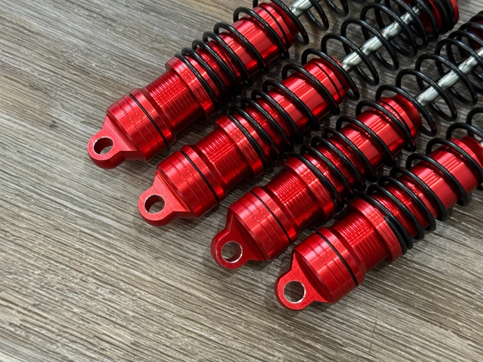 BIG BORE ALUMINUM Shock For Traxxas Jato 4x4 BL-2s 1/8 Buggy Red - Image 3 of 3