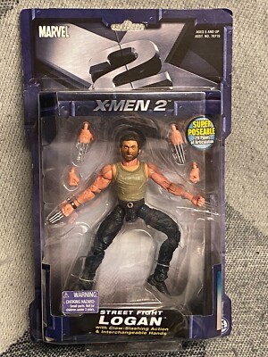 Street Fight Logan Wolverine X2 X Men Actionfigur MOC 2003 Toybiz NEU VERSIEGELT