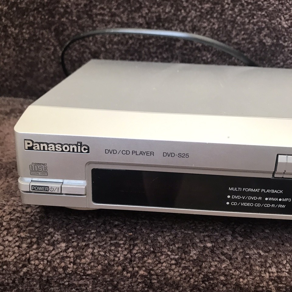 Panasonic DVD Player DVDS25 Power Cord No Remote Does Not Open As Is
