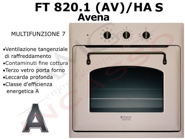 Forno da incasso Hotpoint Ariston Ft820.1av/has Avena a | Acquisti Online  su eBay