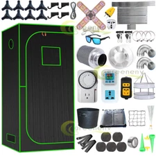 24"x24"x55" Complete Grow Tent Kit w/LED Full Spectrum Grow Light & Fan & Filter