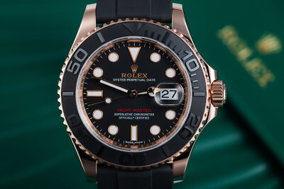 Rolex Yacht-Master Oysterflex Everose Gold & Black Ceramic 40mm