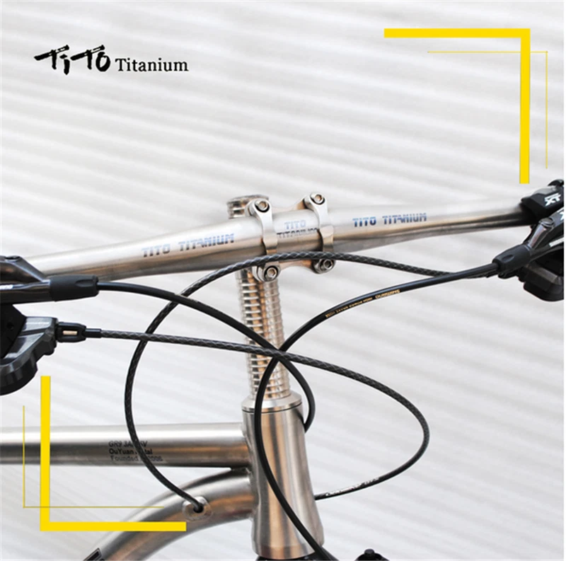 TITO Ti Titanium Bicycle Stem 1 inch 31.8mm 5º XC DH MTB Road Bike Stem 50-120mm - Image 4 of 4