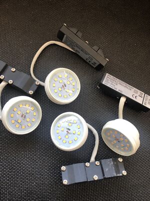 4x Briloner Einbaustrahler LED Ersatz Modul 5W 400lm 3000K W/W mit Gewinde Ø51mm