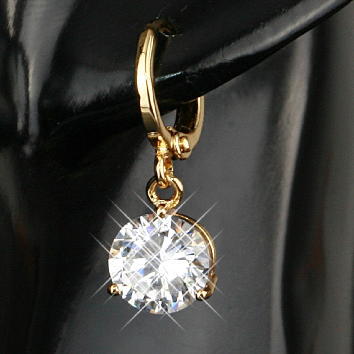 Orecchini In Oro 18K 750 Mls. Orecchini Reversibili Con Zirconia 16