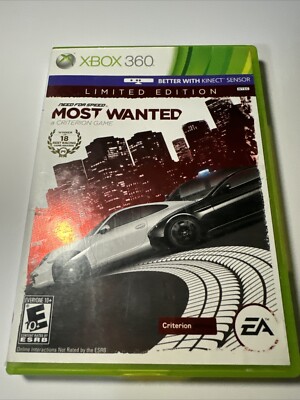 Need for Speed Most Wanted Xbox 360 Game And Case Untested