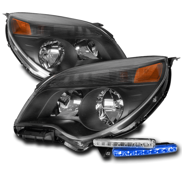 FOR 20102015 CHEVY EQUINOX REPLACEMENT BLACK HEADLIGHTS W/BLUE LED