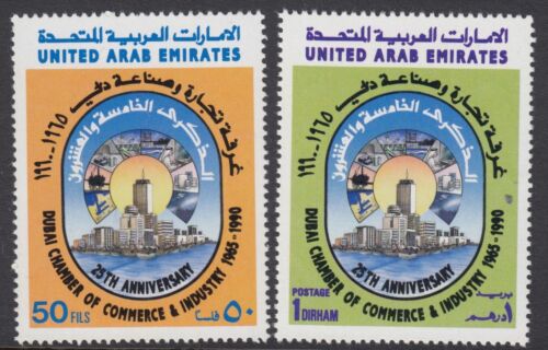 Zjednoczone Emiraty Arabskie : 1990 Dubai Chamber of Commerce zestaw SG 308-9 MNH - Zdjęcie 1 z 1
