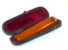 Zigarettenspitze im Etui um 1900 Bernstein Amber