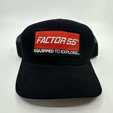 DECKY Factor 55 Hat 40875 F55 EQUIPPED TO EXPLORE PATCH OSFM Snap Back Black