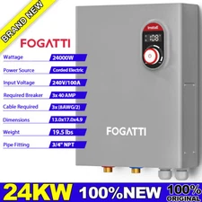 24KW Tankless Water Heater Electric Instant On-Demand Boiler for Whole House