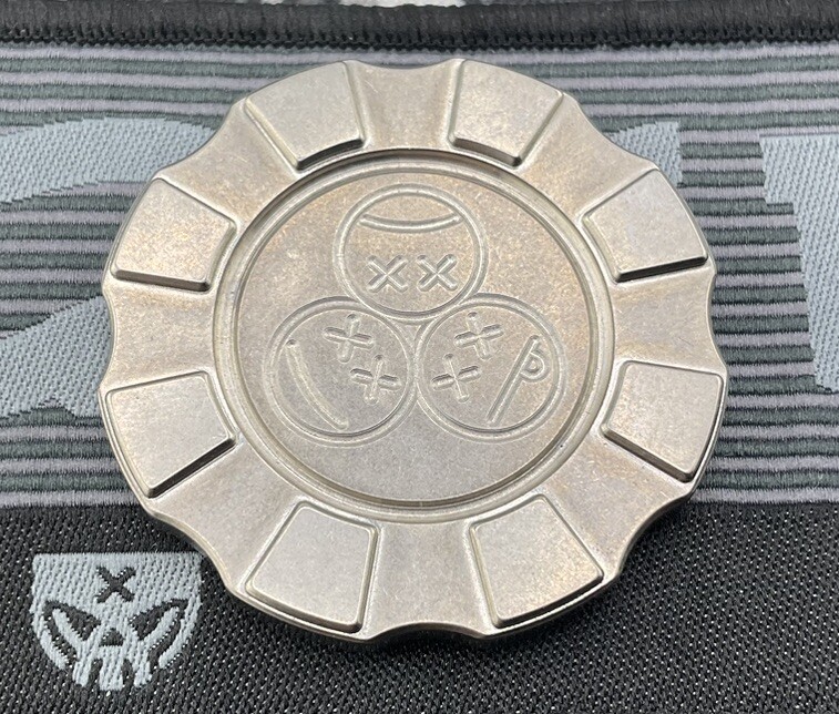 HiTex Gear x Andy Frankart AFK Carboquartz Inlay Titanium EDC Coin