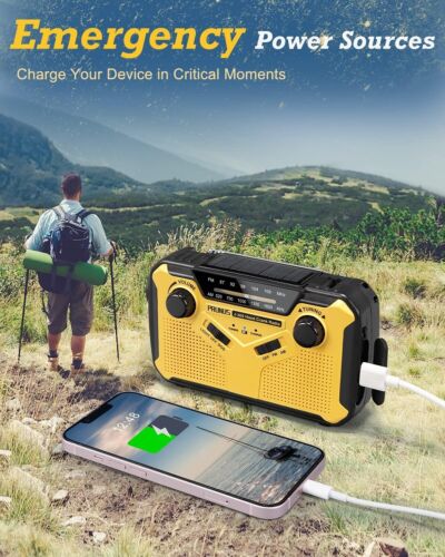 PRUNUS J-369 Radio di ricarica, Apparecchiature di sopravvivenza, Radio portatile AM/FM, Batteria Ra - Foto 6 di 6