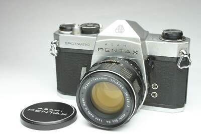 Asahi Pentax Spotmatic SP film camera + Super Takumar 55mm F1.8 From JAPAN