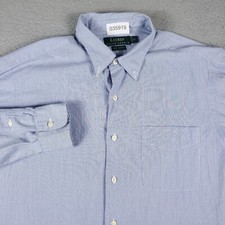 Ralph Lauren Shirt Mens 16.5 Blue Dress Button Up Long Sleeve 
