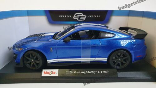 MAISTO 1:18 Scale - 2015 Diecast Model Car - Ford Mustang Shelby GT500 - Blue - Picture 4 of 10