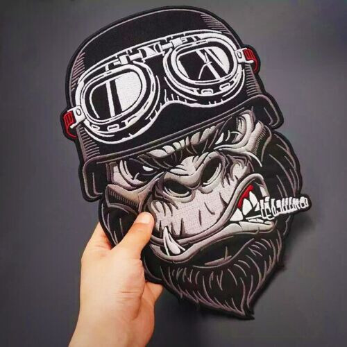 Gorilla biker patch for bikers, motoclub jacket, Large patch, Back ...