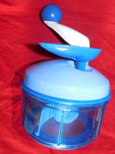 TUPPERWARE - QUICK CHEF - CUISINE - HACHOIR - BATTEUR MANUEL - BLEU