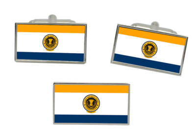San Jose Ca (USA) Flagge Manschettenknopf Und Krawattennadel Set