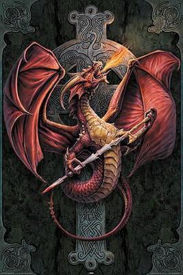 ANNE STOKES POSTER CELTIC DRAGON