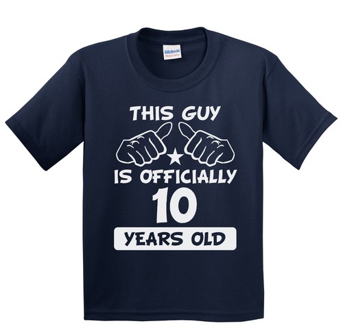 10th Birthday Kids Shirt - This Guy Is Officially 10 Years Old Youth T-Shirt - Picture 4 of 4