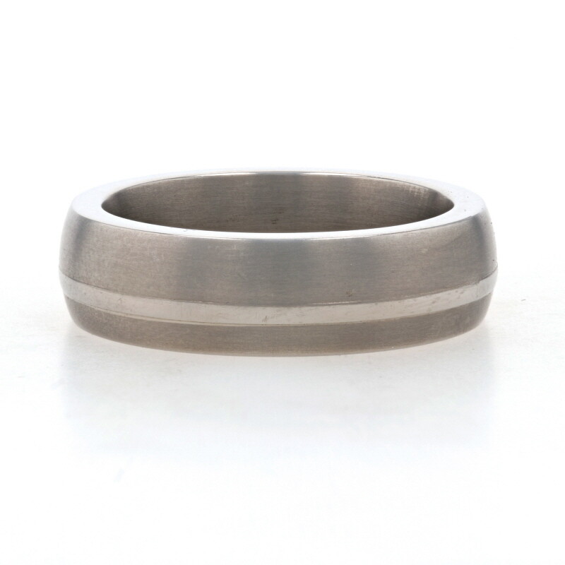 NEW Men's Wedding Band - Titanium & 18k Ring 9 Comfort Fit Striped Mon Cheri