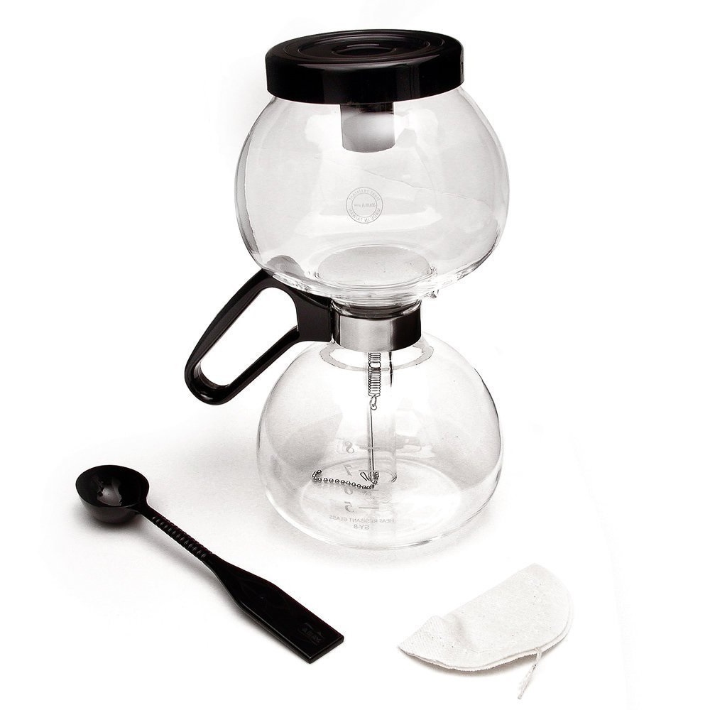 Coffee Maker Siphon Brewer Glass Stove Top Heat Resistant Smooth Vacuum