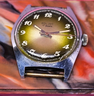 Early POLJOT  17 Jewels USSR Watch 1MCHZ Soviet Vtg Slim Video