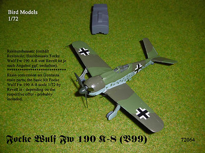 Focke Wulf Fw 190 K-8 (V99) 1/72 Bird Models Resin Conversion Kit / Resin Conversion