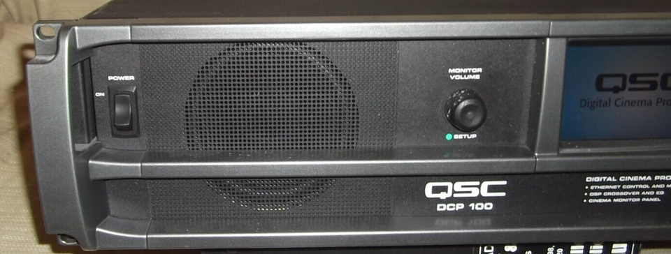 QSC DCP-100 DIGITAL CINEMA PROCESSOR / CROSSOVER / EQ / MONITOR PANEL ...