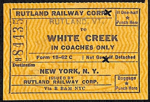 Group of 10 - Mostly 1953 Rutland Railroad Tickets / Stubs - Picture 17 of 20