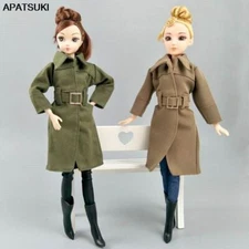 Office Lady Fashion Coat For 11.5" 1:6 Doll Clothes & Shoes Trench Coat Outfits