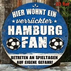 Round Vintage Hamburg Fan Football Tin Metal Signs Home Décor 8x8
