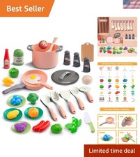 Delightful Pink 35-Piece Kitchen Toy Set - Perfect for Little Chefs' Adventures