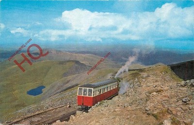 Ansichtskarte>>SNOWDON BERGBAHN IN GIPFELNÄHE, RÜCKSEITE GESTEMPELT
