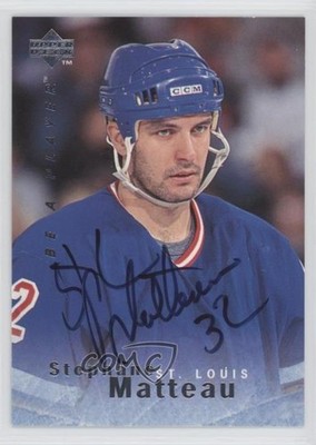 1995-96 Upper Deck Be a Player Auto Stephane Matteau #S5 Auto 0b3o