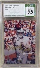 Derek Carr 2019 Panini Luminance Gold #48 (004/275) - CSG 9.5 - Raiders Jersey #