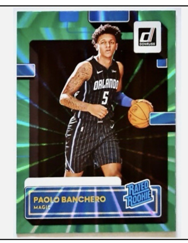 2022-23 Panini Donruss - Rated Rookie Paolo Banchero #201 Holo Green Laser (RC)
