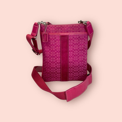 COACH Vintage Y2K Swingpack Mini Signature Stripe Crossbody Bag