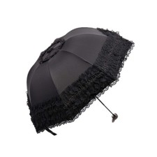 Folding Travel Umbrella with UV Resistance and Lace Decoration - Sun Umbrella...