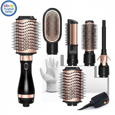 Professional 4 in 1 Hot Hair Straightener Volumizer Air Brush Blow Dryer Curler