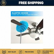 Microfiber Ceiling Fan Duster Extendable Long Handle Dust Locking Washable