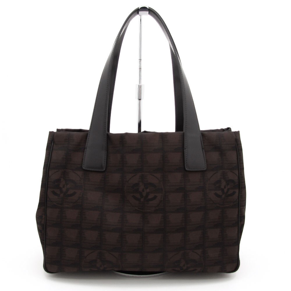 Chanel Tote Bag Travel Line PM A20457 Dark Brown Excellent Used Condition  