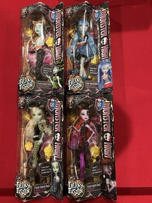 Monster High Freaky Fusion 4 Dolls Operetta Frankie Scarah Ghoulia