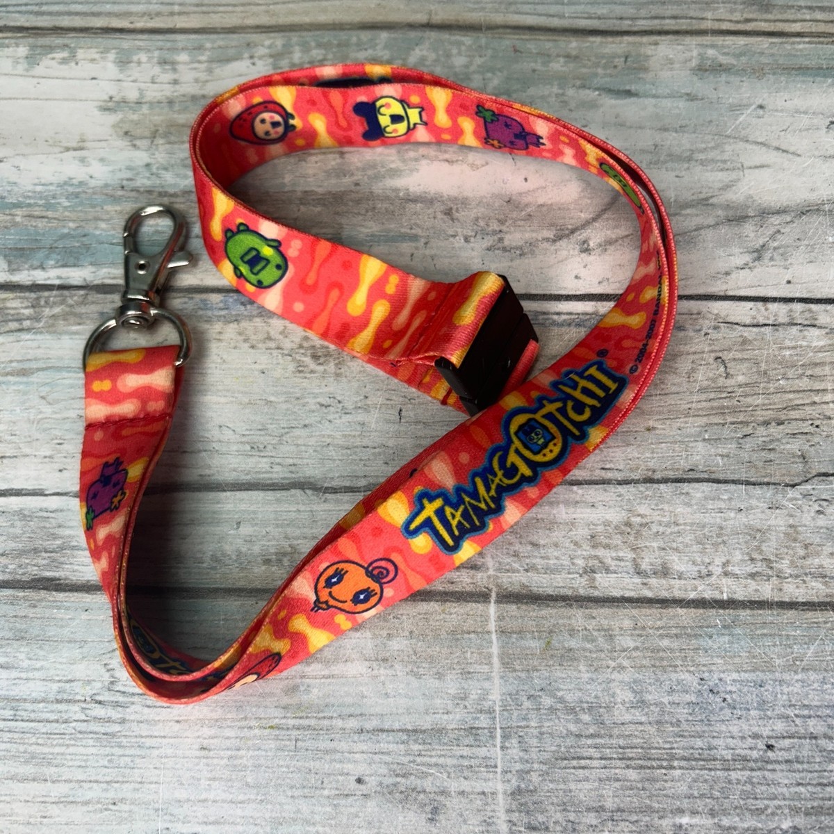 Tamagotchi Lanyard 2004-2007 Orange Yellow Lava Bandai WIZ