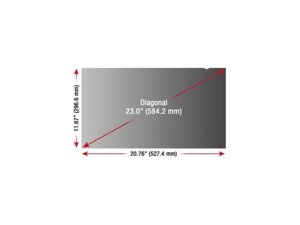 Viewsonic Privacy Filter Screen Protector Black VSPF2380 - Image 3 of 4